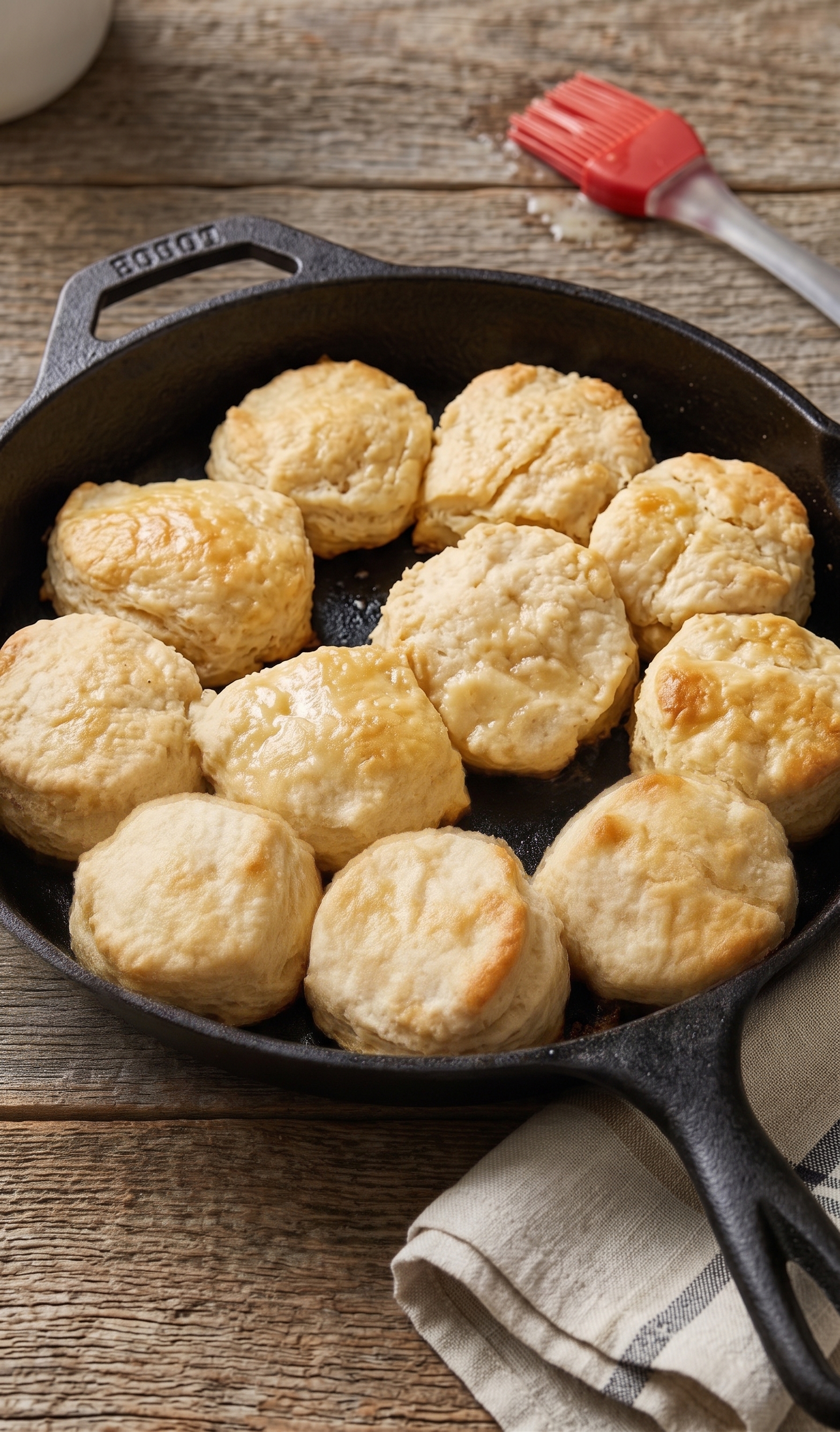 Cast Iron Buttermilk Biscuits and Crispy Griddle Hash Browns